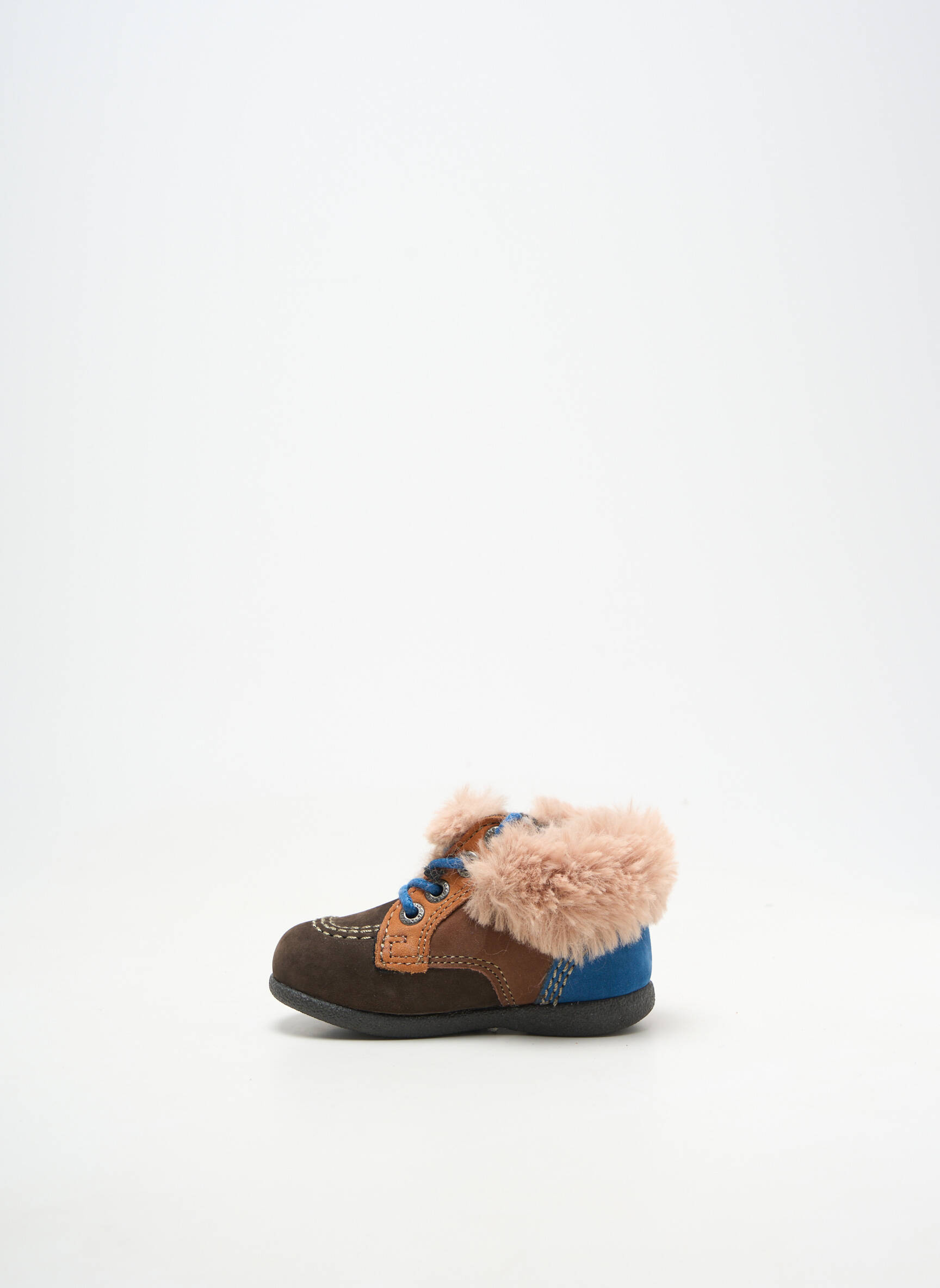 Bottillons fourrée bout rond marron KICKERS garçon