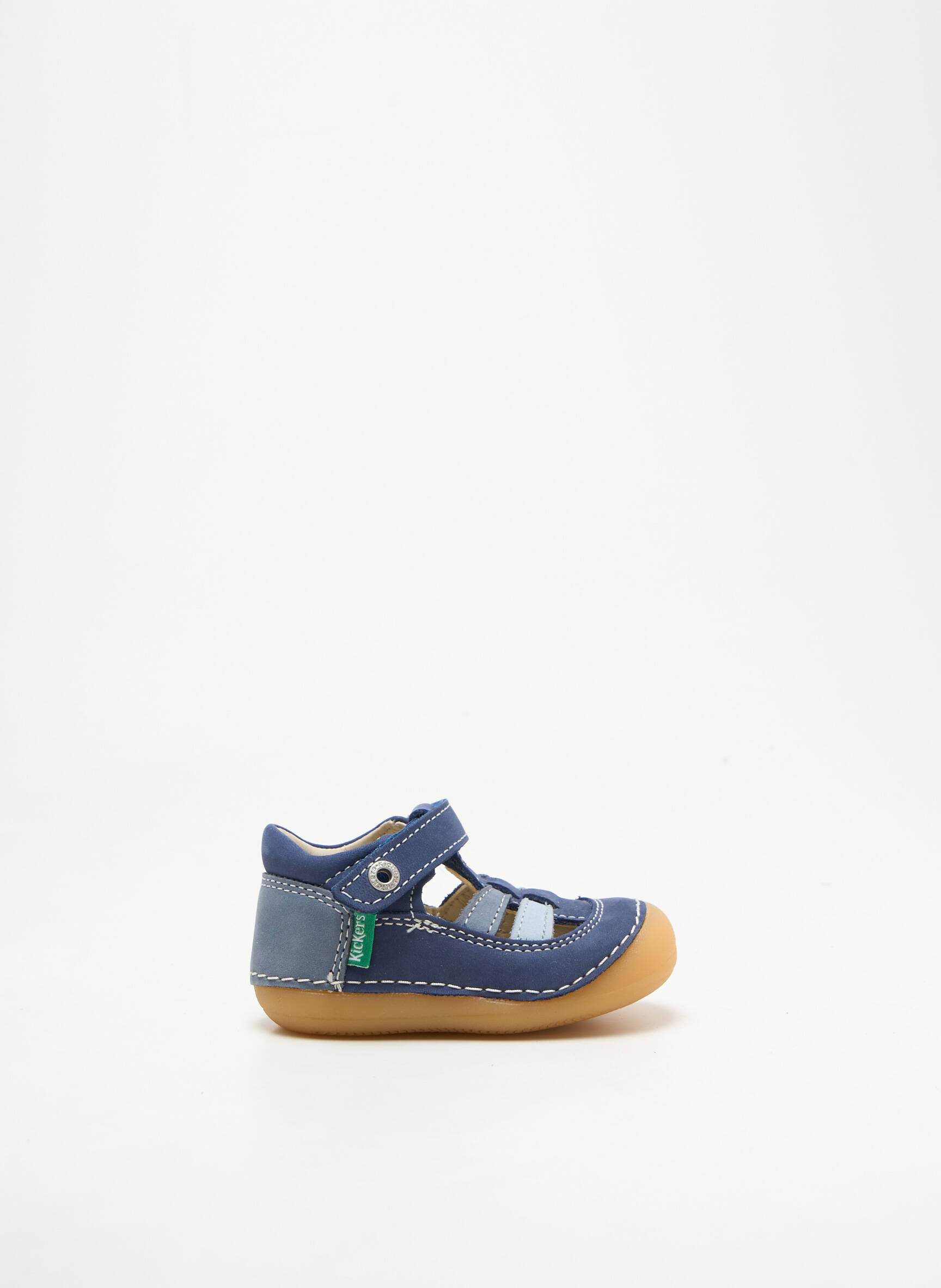 Bottillons type de semelle anatomique bout rond bleu KICKERS garçon