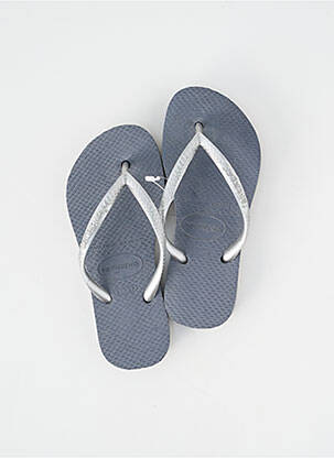 Tongs bout rond argent HAVAIANAS fille