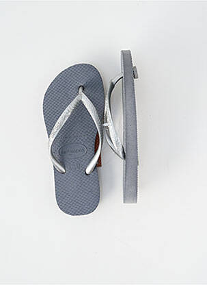 Tongs bout rond argent HAVAIANAS fille