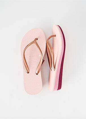 Tongs talon plat jusqu'à 3cm rose HAVAIANAS femme