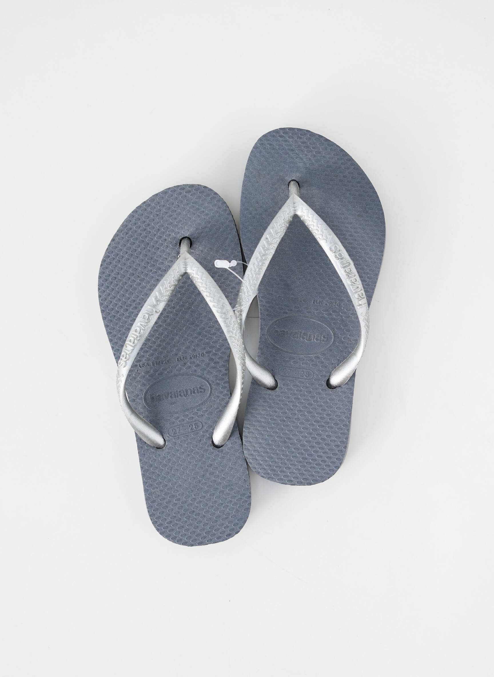 Tongs bout rond argent HAVAIANAS fille