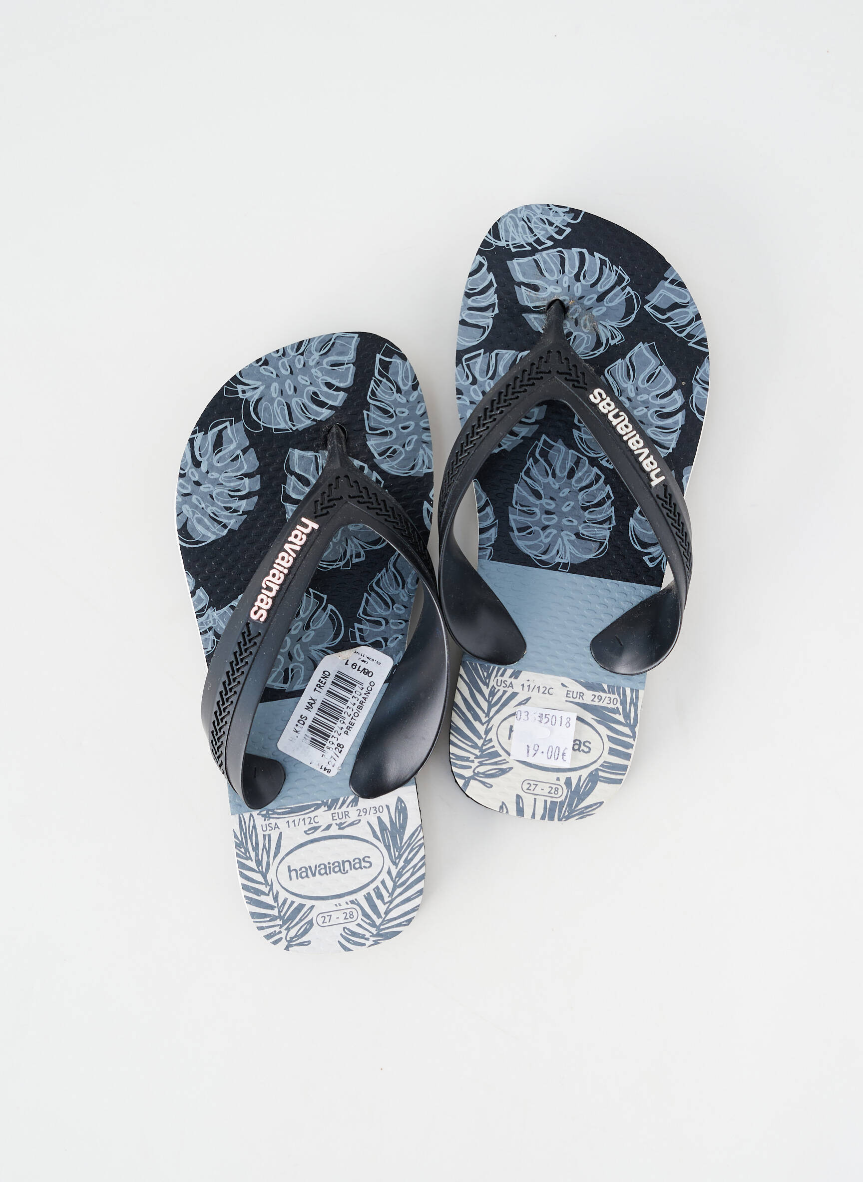 Tongs bout rond gris HAVAIANAS enfant