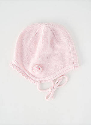 Bonnet fermeture liens à nouer rose IKKS fille