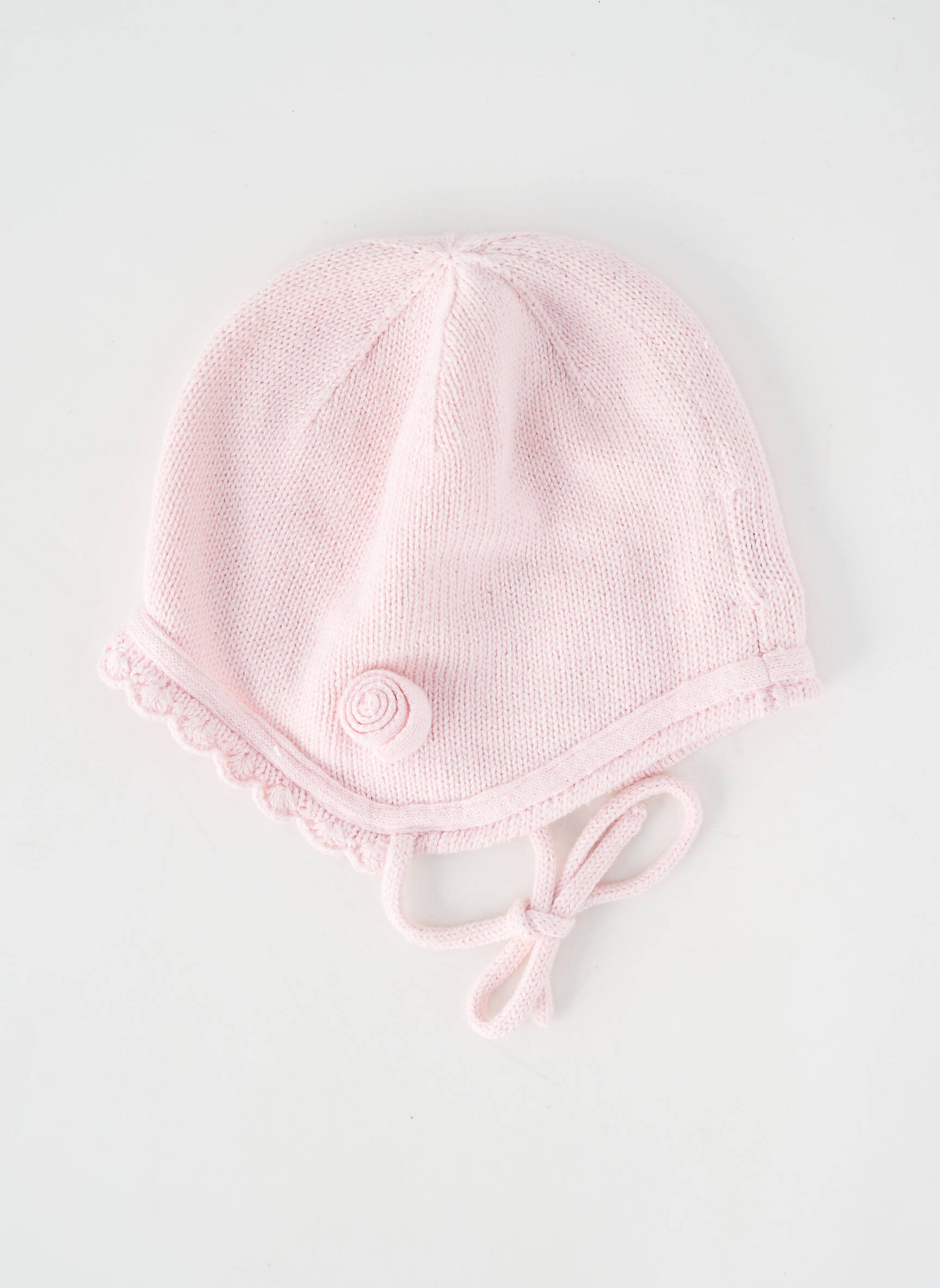 Bonnet fermeture liens à nouer rose IKKS fille