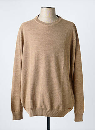 Pull col rond manches longues beige BROWN JURY homme