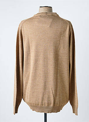 Pull col rond manches longues beige BROWN JURY homme