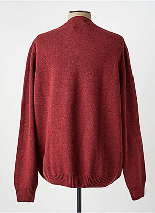 Pull col v manches longues rouge BROWN JURY homme