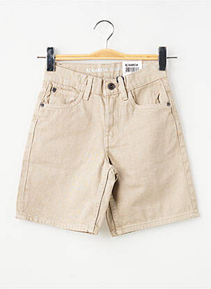 Short tissage denim beige GARCIA fille