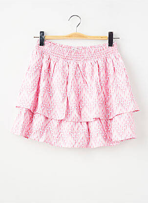 Jupe short tissage popeline rose GARCIA fille
