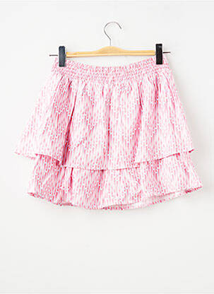 Jupe short tissage popeline rose GARCIA fille