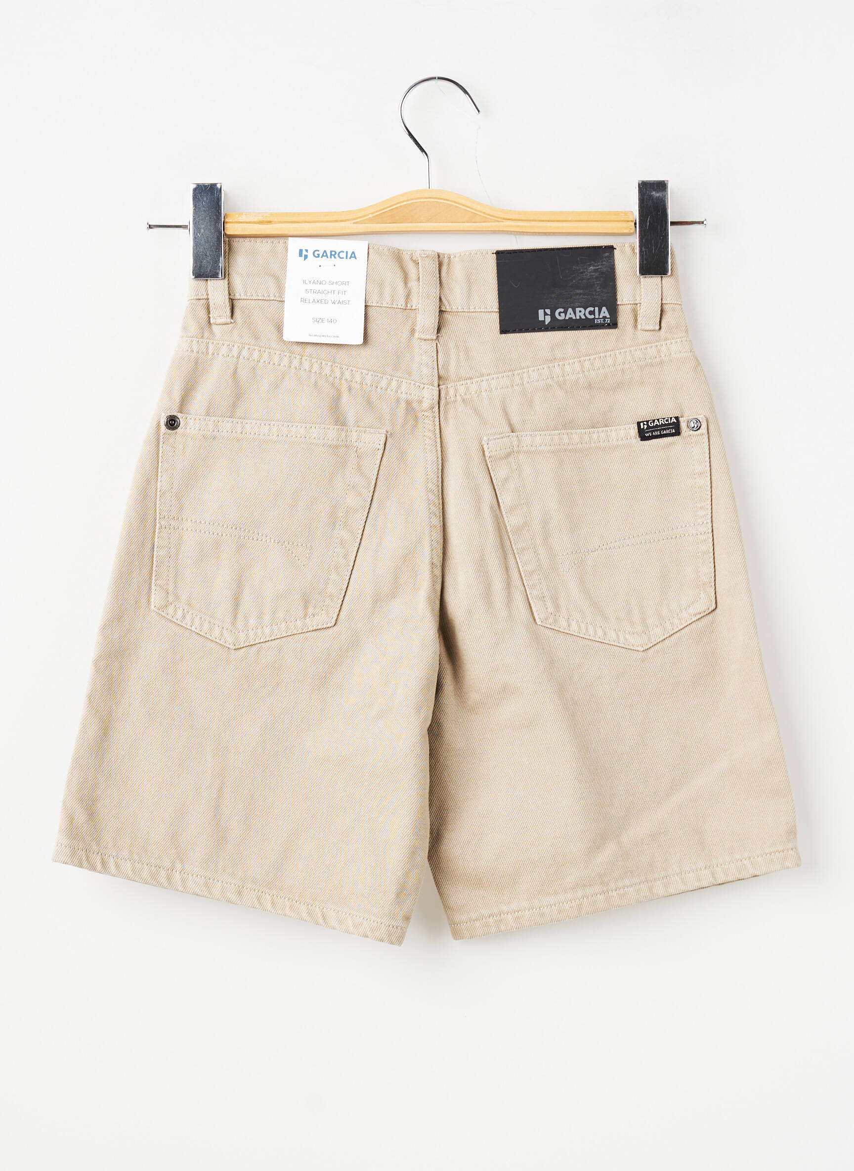 Short tissage denim beige GARCIA fille