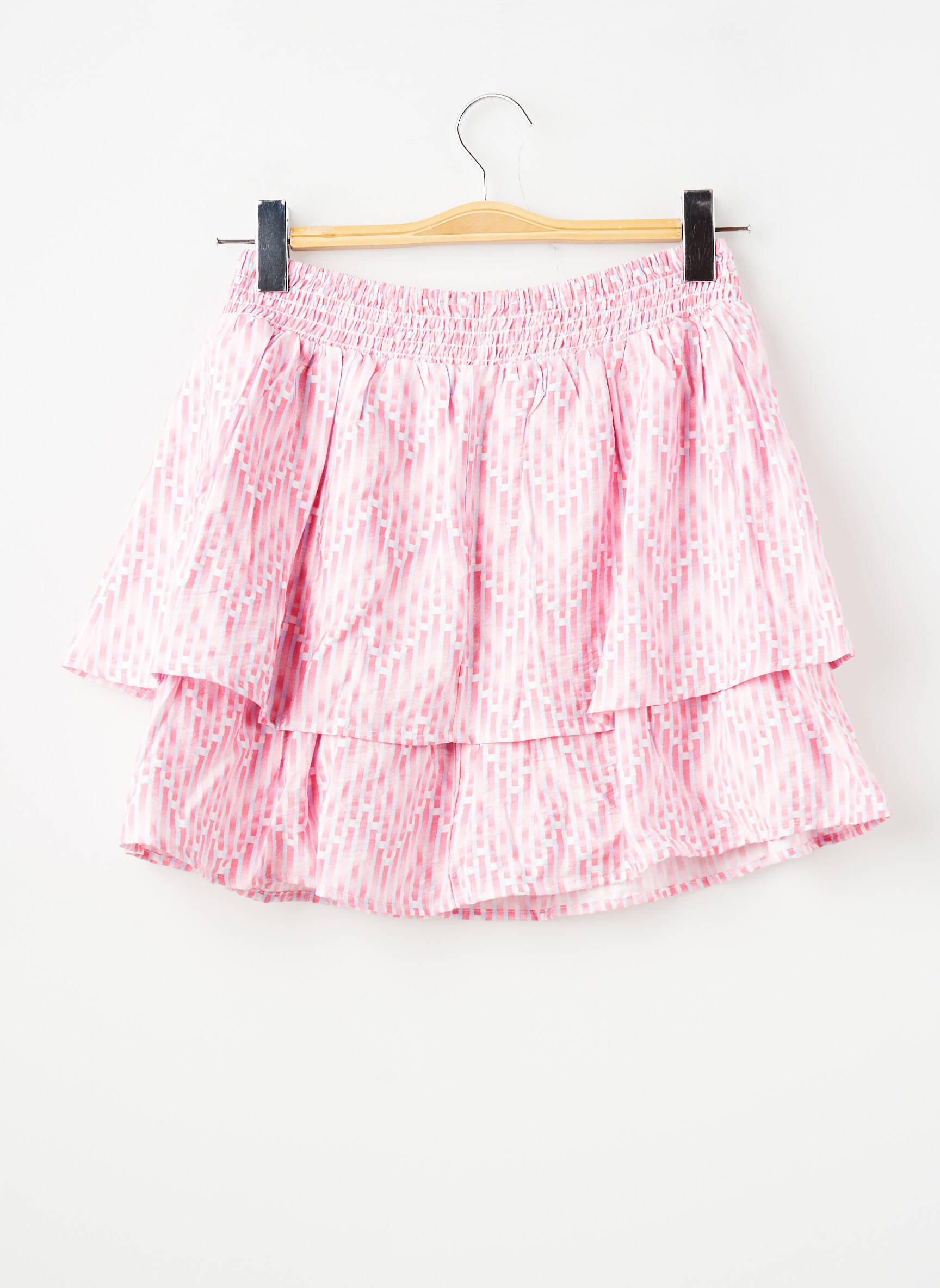 Jupe short tissage popeline rose GARCIA fille