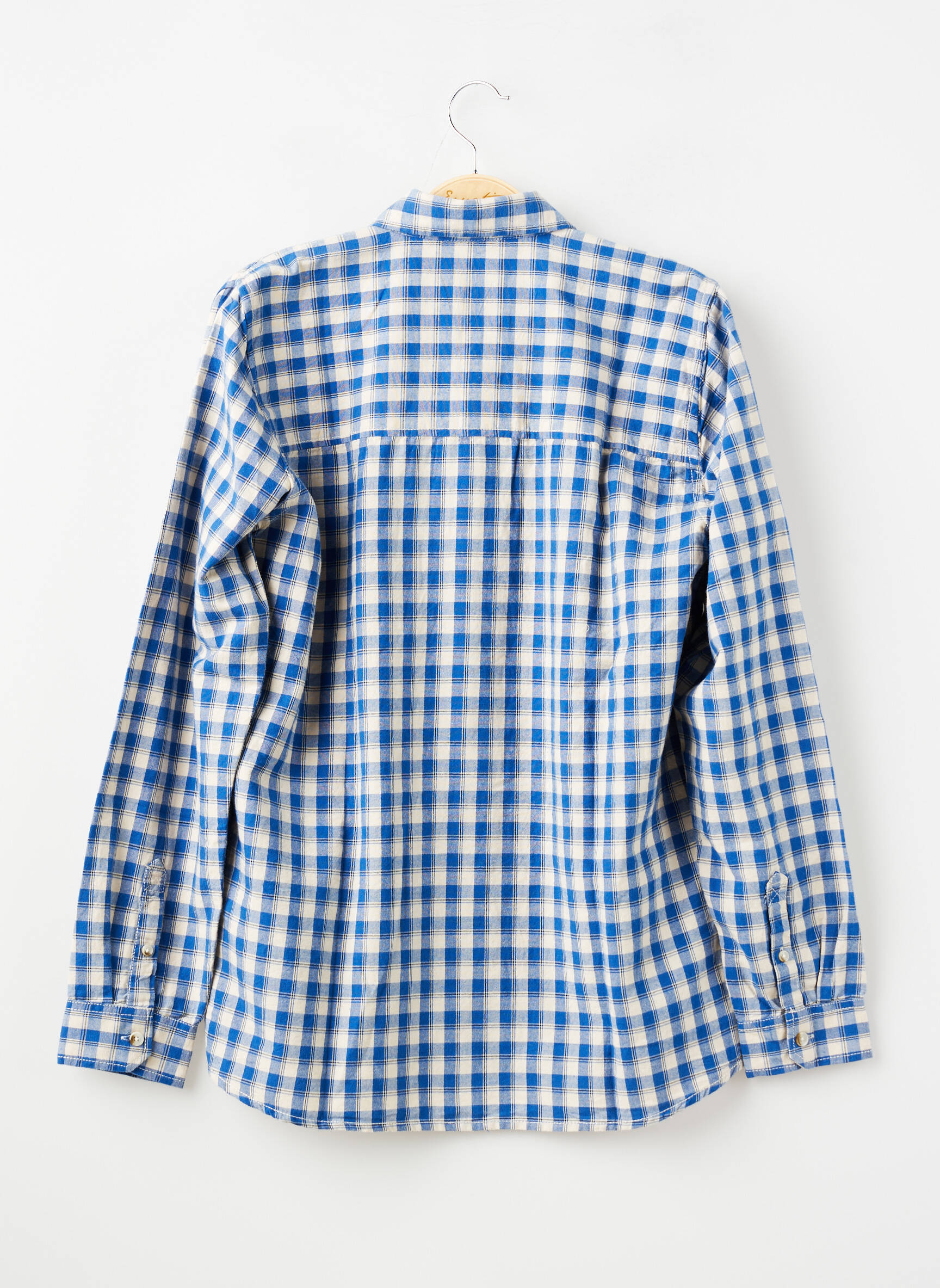Chemise manches longues tissage popeline bleu GARCIA garçon