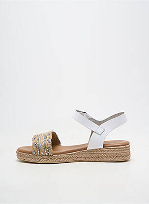 Sandales/nu pieds matière lisse talon plat jusqu'à 3cm blanc LA MAISON DE L'ESPADRILLE femme