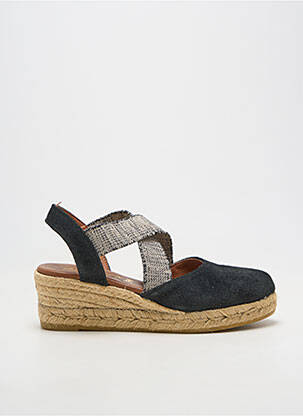 Espadrilles nubuck talon de 4 à 6cm noir LA MAISON DE L'ESPADRILLE femme