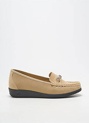 Mocassins matière lisse talon plat jusqu'à 3cm beige SEMELFLEX femme