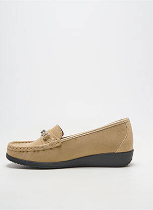 Mocassins matière lisse talon plat jusqu'à 3cm beige SEMELFLEX femme