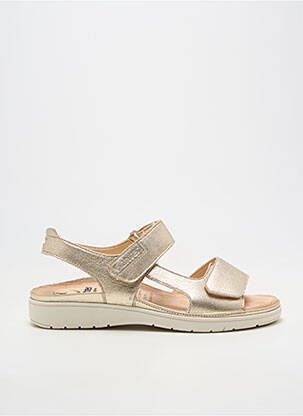 Sandales/nu pieds matière lisse talon plat jusqu'à 3cm or GANTER femme