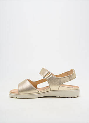Sandales/nu pieds matière lisse talon plat jusqu'à 3cm or GANTER femme