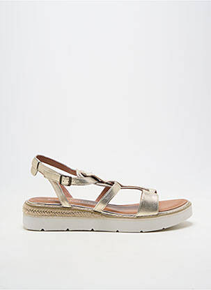 Sandales/nu pieds matière lisse talon plat jusqu'à 3cm or EMILIE KARSTON femme