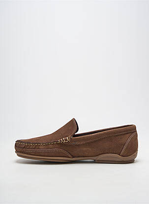 Chaussures bâteau matière lisse bout rond marron ARIMA homme