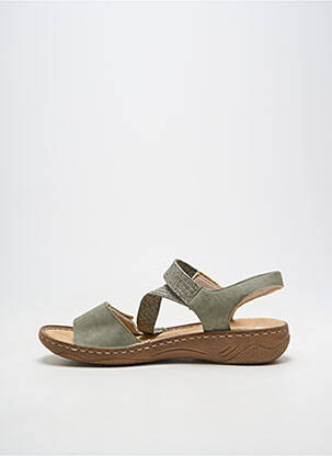 Sandales/nu pieds matière lisse talon plat jusqu'à 3cm vert RIEKER femme