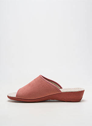 Chaussons/pantoufles semi compensé talon de 4 à 6cm orange LA MAISON DE L'ESPADRILLE femme