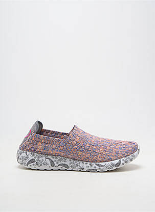 Slip ons bout rond talon plat jusqu'à 3cm orange ROCK SPRING femme