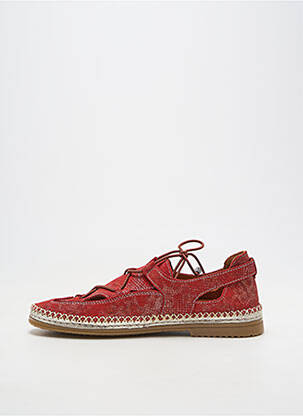 Baskets tissage tissage pailleté talon plat jusqu'à 3cm rouge MADORY femme