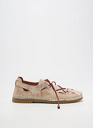 Baskets tissage tissage pailleté talon plat jusqu'à 3cm beige MADORY femme