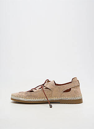 Baskets tissage tissage pailleté talon plat jusqu'à 3cm beige MADORY femme