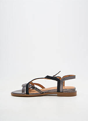 Sandales/nu pieds matière lisse talon plat jusqu'à 3cm noir EMILIE KARSTON femme