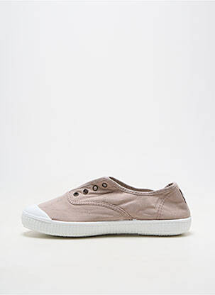 Baskets fermeture elastique talon plat jusqu'à 3cm beige POTOMAC femme
