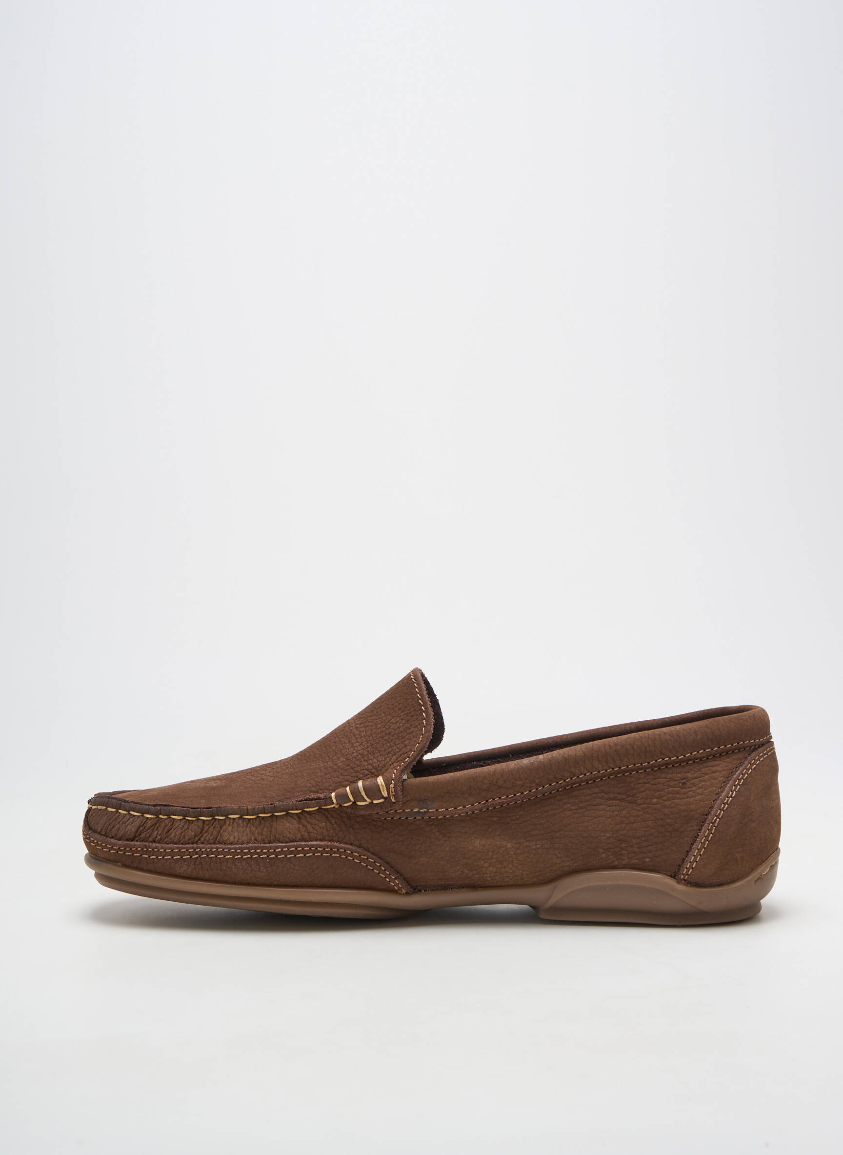 Chaussures bâteau matière lisse bout rond marron ARIMA homme