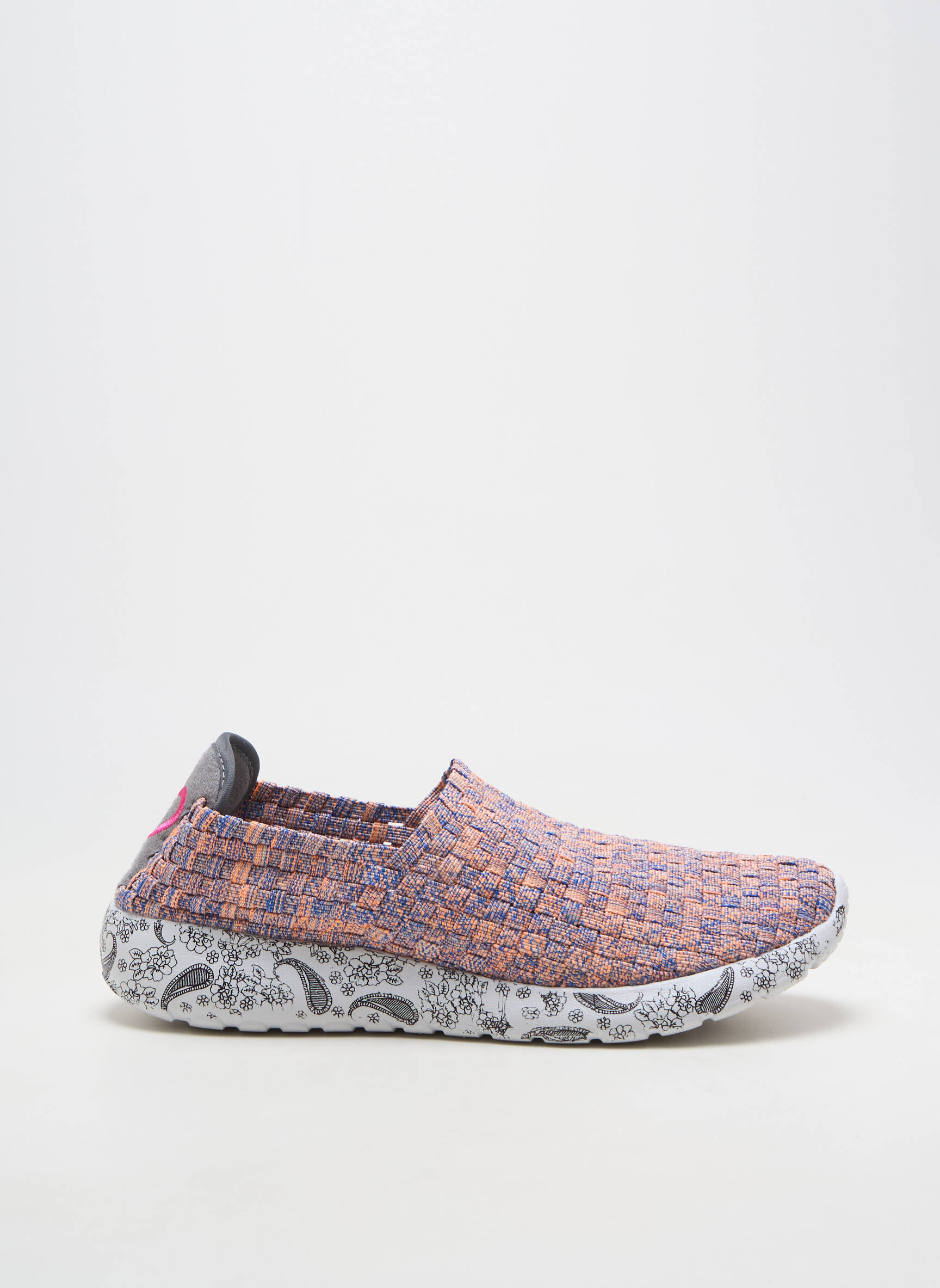 Slip ons bout rond talon plat jusqu'à 3cm orange ROCK SPRING femme