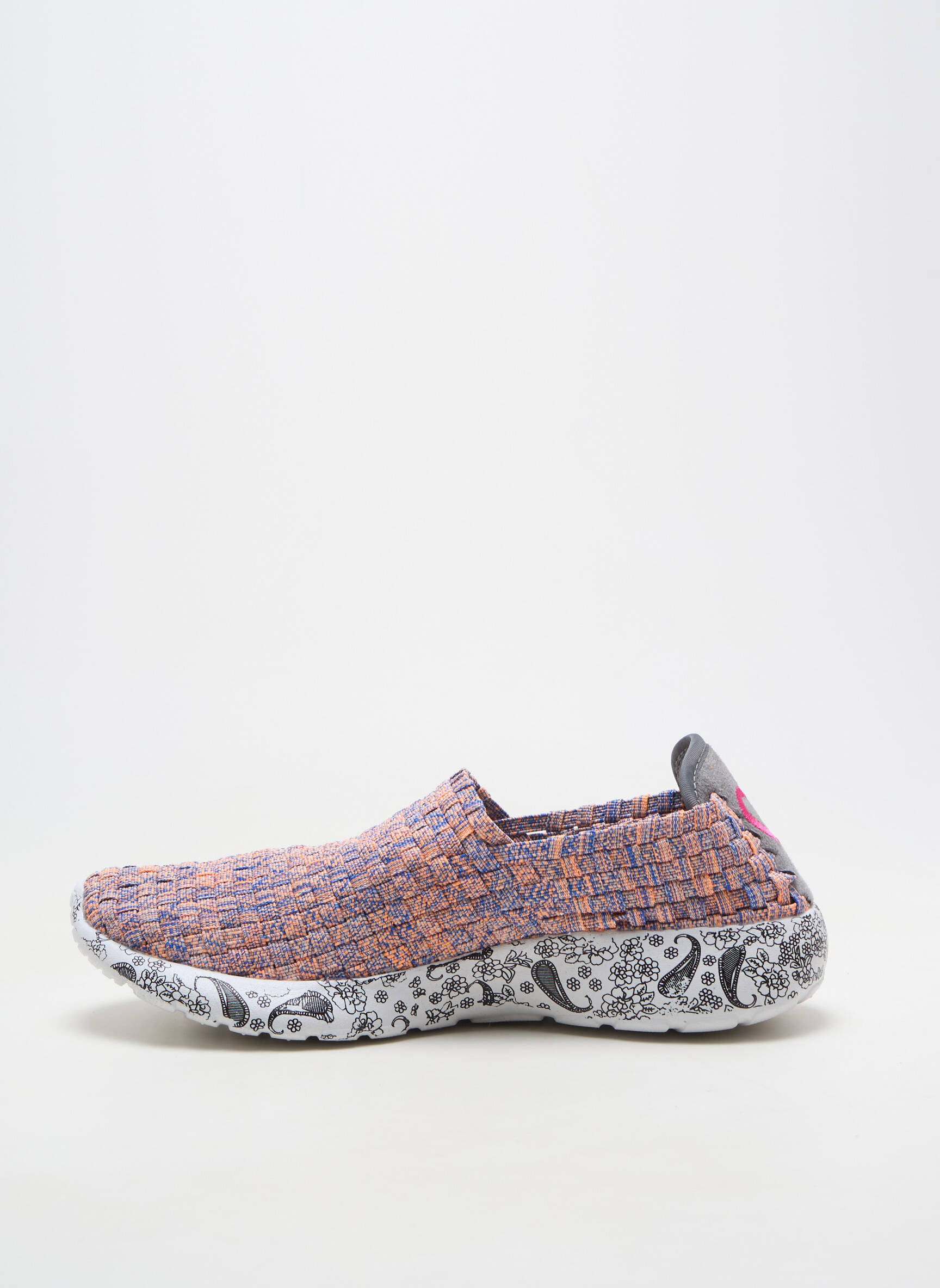 Slip ons bout rond talon plat jusqu'à 3cm orange ROCK SPRING femme