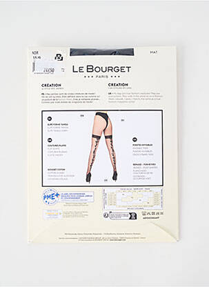Collants imprimé fantaisie noir LE BOURGET femme