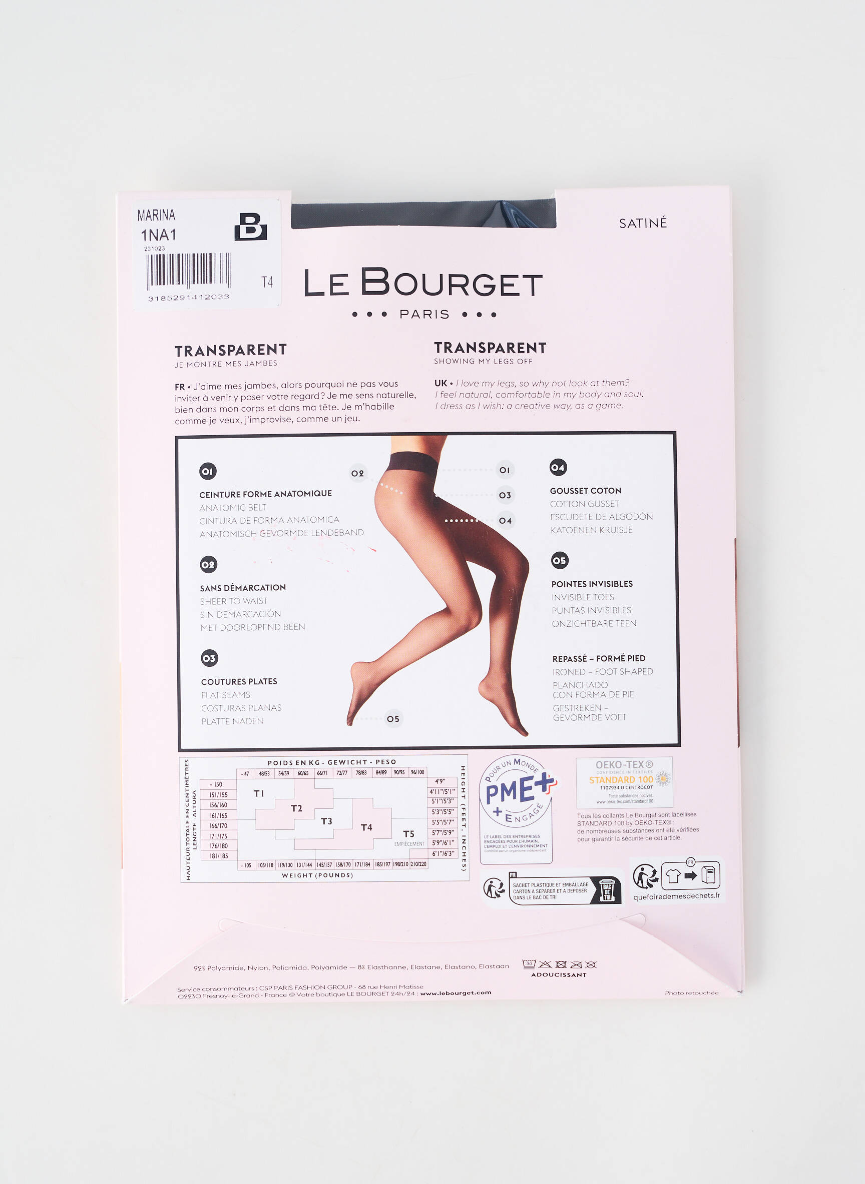Collants stretch bleu LE BOURGET femme