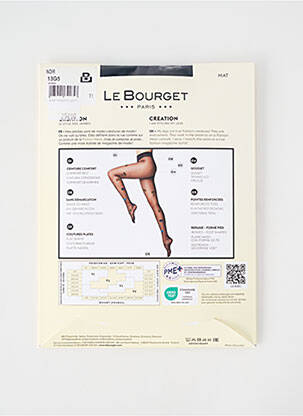Collants imprimé fantaisie noir LE BOURGET femme