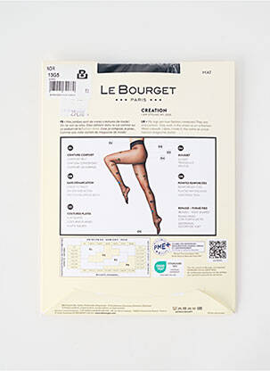 Collants imprimé fantaisie noir LE BOURGET femme