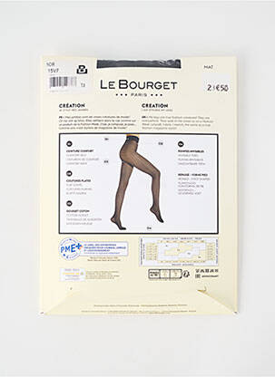 Collants stretch noir LE BOURGET femme