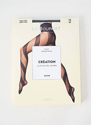 Collants stretch noir LE BOURGET femme
