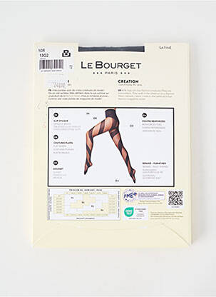 Collants stretch noir LE BOURGET femme