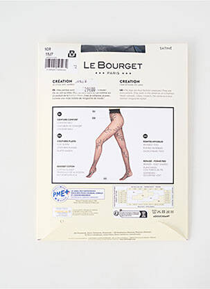 Collants imprimé fantaisie noir LE BOURGET femme