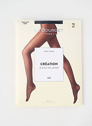 Collants elastique à la taille noir LE BOURGET femme