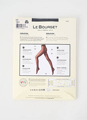 Collants elastique à la taille noir LE BOURGET femme