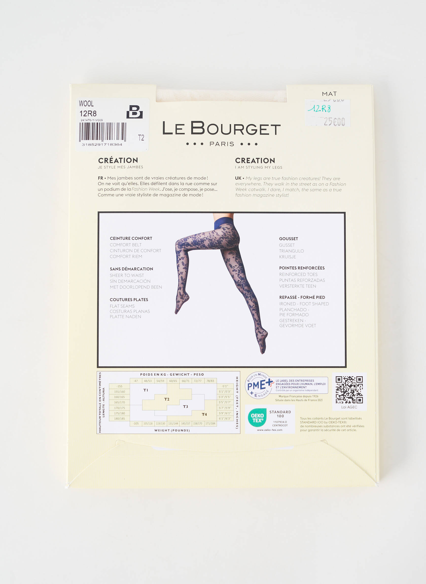 Collants stretch beige LE BOURGET femme