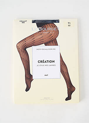 Collants imprimé pois noir LE BOURGET femme