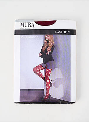Collants imprimé pois rouge MURA femme